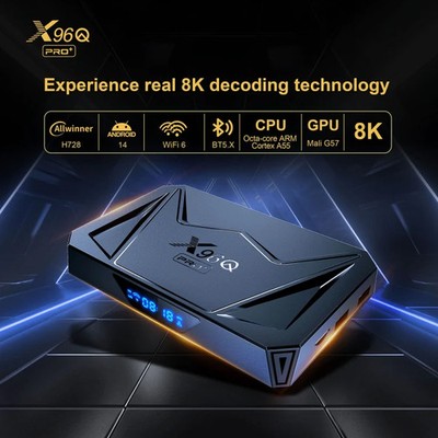 X96Q Pro+ Cortex-A55 Android 14 Octa-core CPU 4K HD Internet Set-top Box, 2GB+1