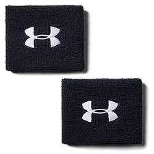 Under Armour UA Performance Wristbands Men's Black/White One Size Fits All