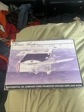 Conoco Aviation Continental Oil Co Ford Tri-Motor Vintage Airplane Bank