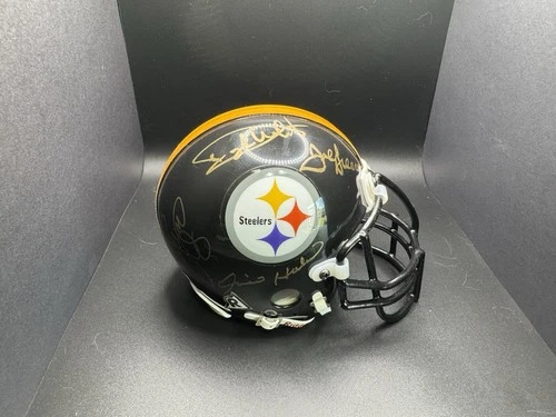 Pittsburgh Steelers Mini Signed Steel Curtain Joe Greene Greenwood Holmes White