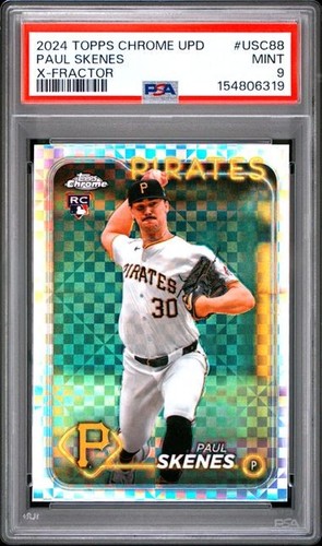 2024 Topps Chrome Update Series - Paul Skenes #USC88 X-Fractor (RC) PSA 9