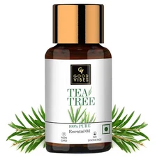 Good Vibes 100% Pure Tea Tree Essential Oil ,10 ml Controls Excess Sebum