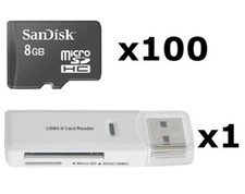 100 x SanDisk 8GB MicroSD Class 4 UHS-I SDSDQAB-008G 8G Micro SDHC Memory Card