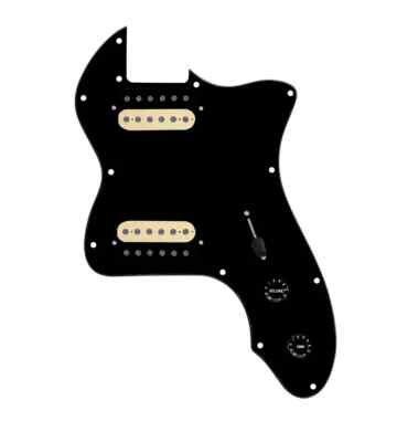 920D 72 Thinline Tele Loaded Pickguard Hot Rough Neck Humbucker Black