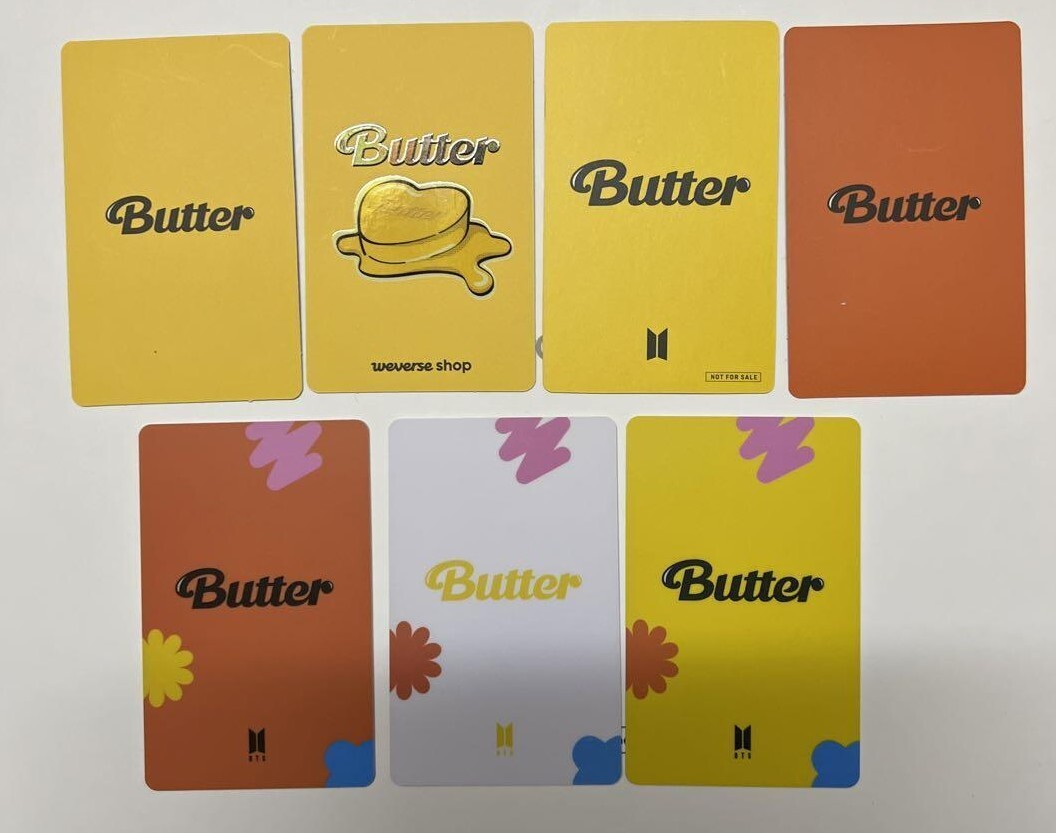 BTS Butter トレカ 特典 セット ジョングク JUNGKOOK JUNG KOOKグッズ SEVEN ギフトボックス フォトカード グク