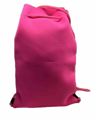 Triangl Neon pink back pack Nylon TRIANGL neon pink neoprene bikini set! (Top can be... | Depop main image 4