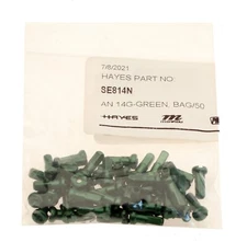 Wheelsmith Alloy Nipples 14G 2.0 x 12mm Green SE814N Spoke Nipple Bag of 50 NEW