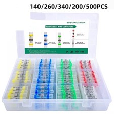 500PCS Marine Grade Heat Shrink Solder Seal Butt Splice Wire Connectors Terminal