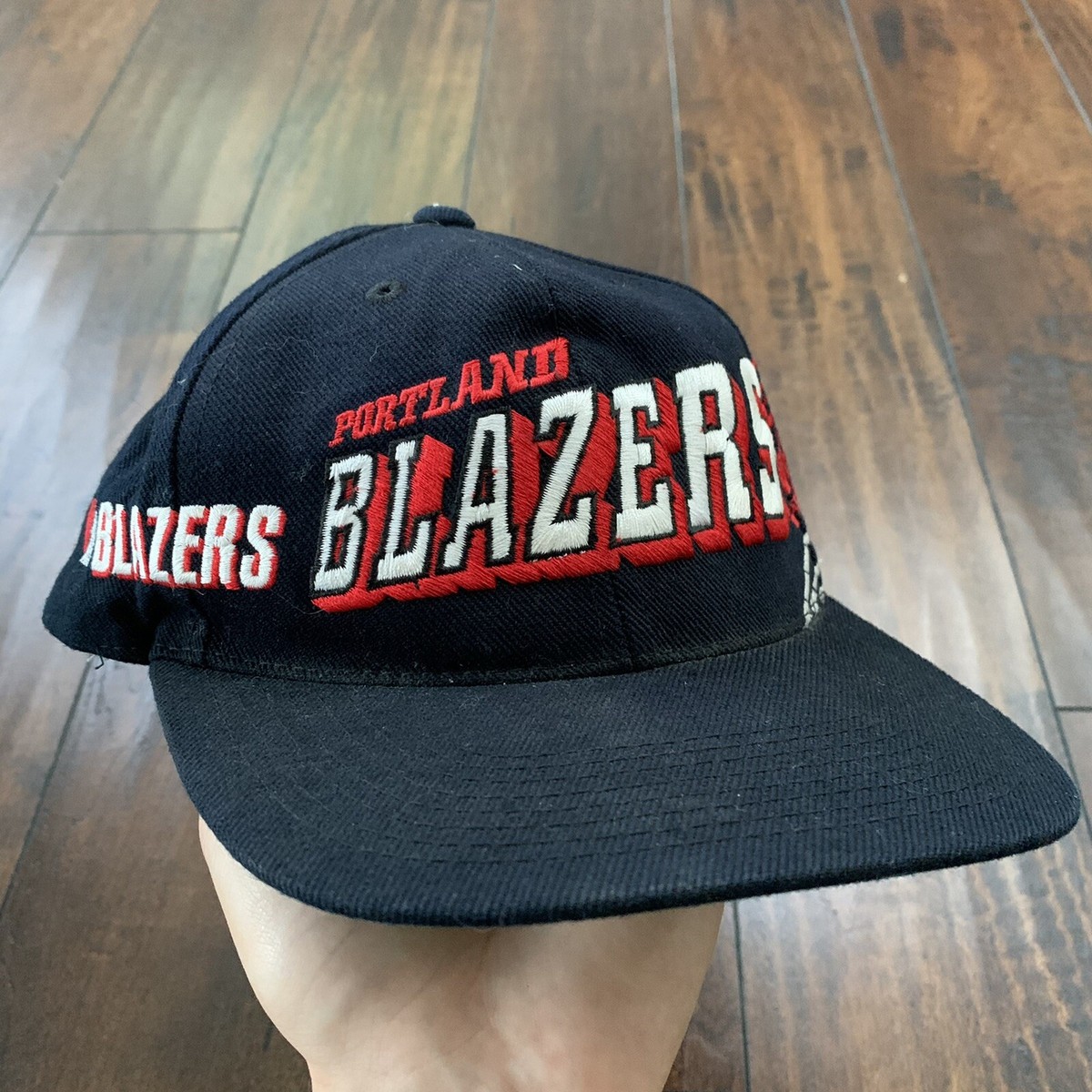Vintage 90s Portland Trail Blazers Logo Athletic Diamond SnapBack