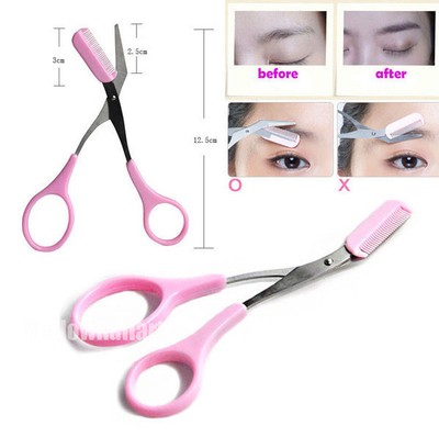 eyebrow trimmer scissors with comb