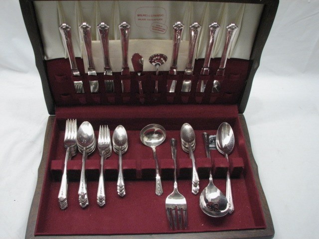 HOMES & EDWARDS SPRING GARDEN SILVER PLATE FLATWARE 55 PC SET | eBay
