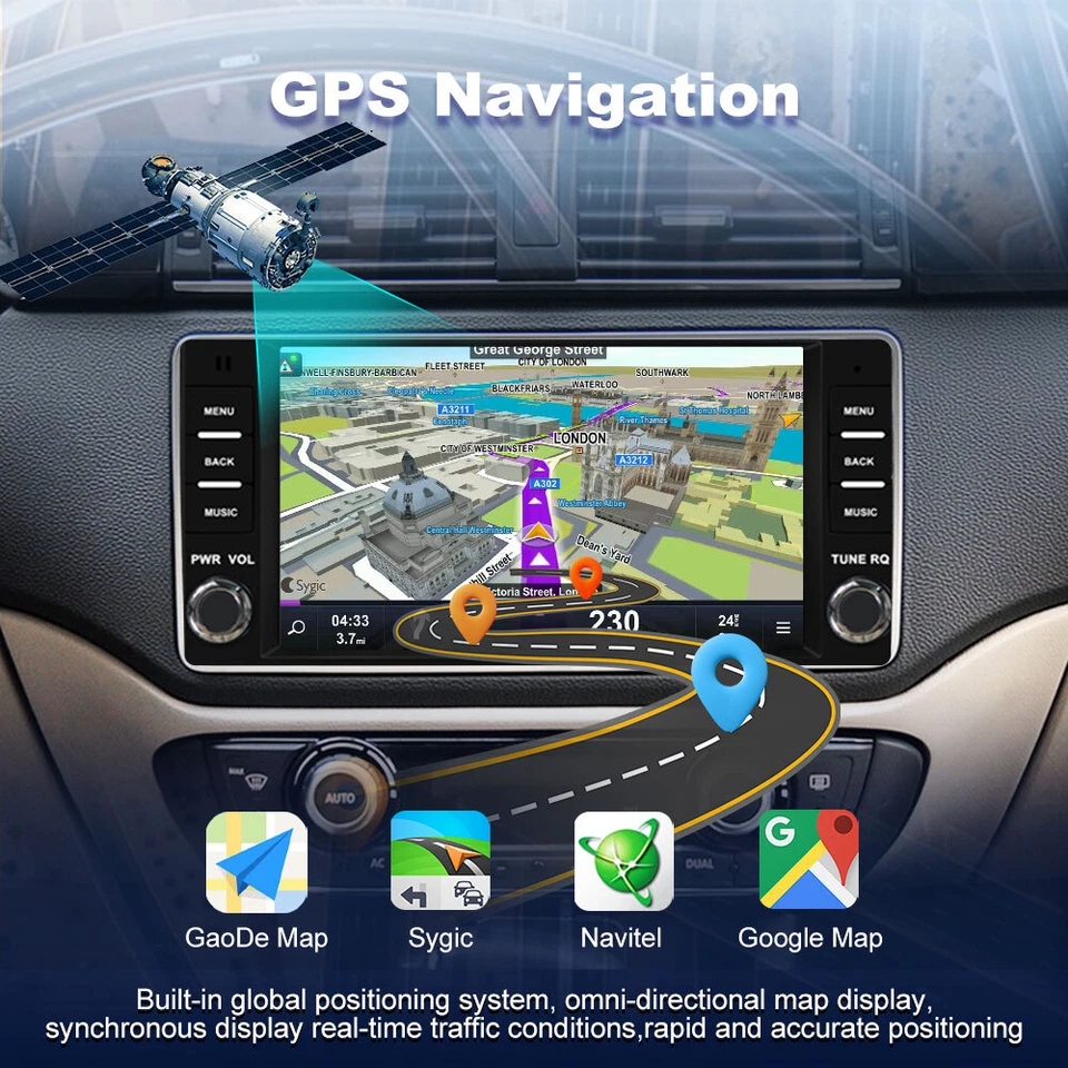 Carplay 4-64G Android For Jeep Compass Patriot 2010-16 MK Car Stereo Radio GPS - Image 3 of 4