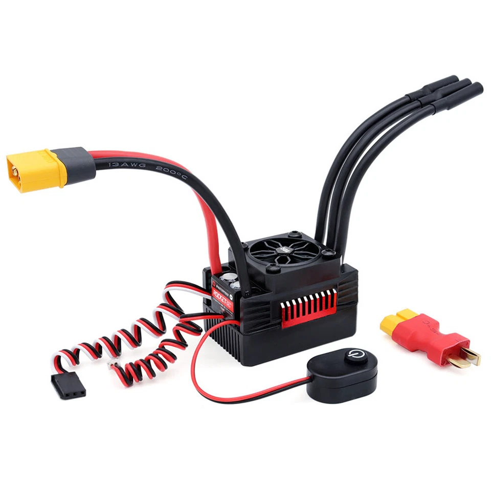 Rocket V2 Supersonic 45A 60A 80A 100A ESC Wasserdicht Bürstenlos für 1/10 RC Car - Bild 4 von 4