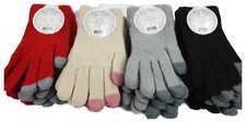 Women Soft Touch Screen Glove Winter Warm Thick Knit Smartphone Tablet One Size