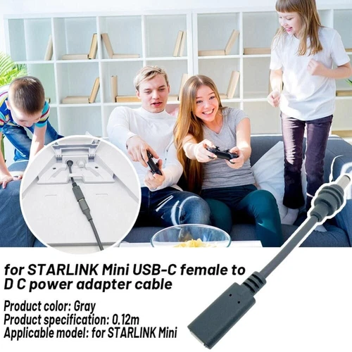 Weatherproof Power Adapter Cable Cable Converter for Starlink Mini Outdoor