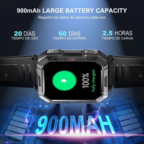 Military Rugged Smart Watch for Men with Bluetooth Call(Answer/Make Call) Gift - Picture 11 of 11