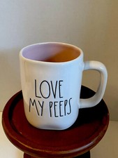 &ldquo;LOVE MY PEEPS&rdquo; By Rae Dunn, MAGENTA MUG PINK  EASTER SPRING FARMHOUSE FREE SHIP