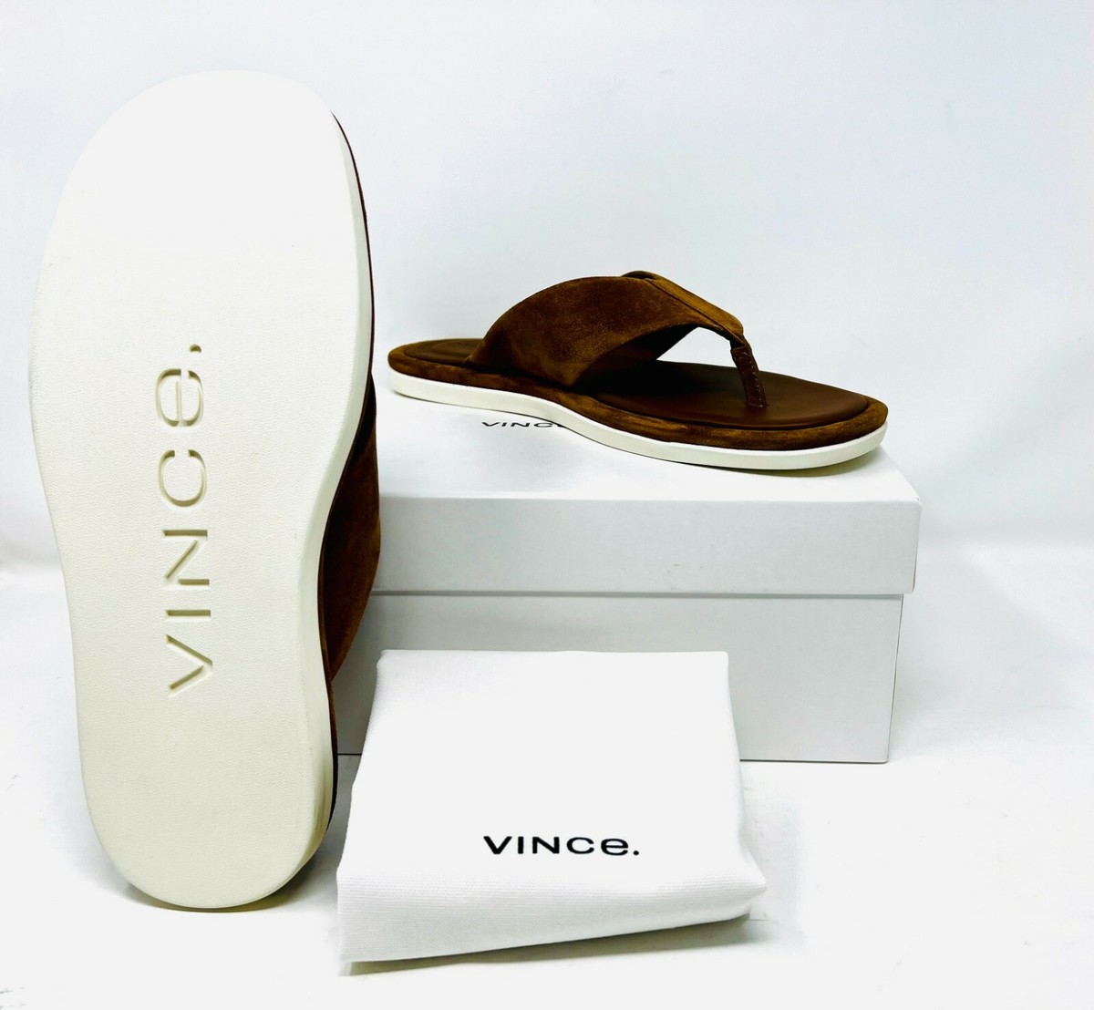 Vince Dean Olive Green Suede Flip Flop Amazon.com | Vince Men main image 2