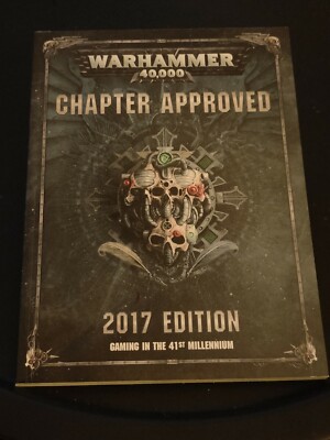 Warhammer 40k Chapter Approved Book 2017 Edition Games Workshop VGC FREE POSTAGE