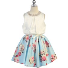 AQUA Size 6 Flower Girl Dress Birthday Recital Bridesmaid Formal Party