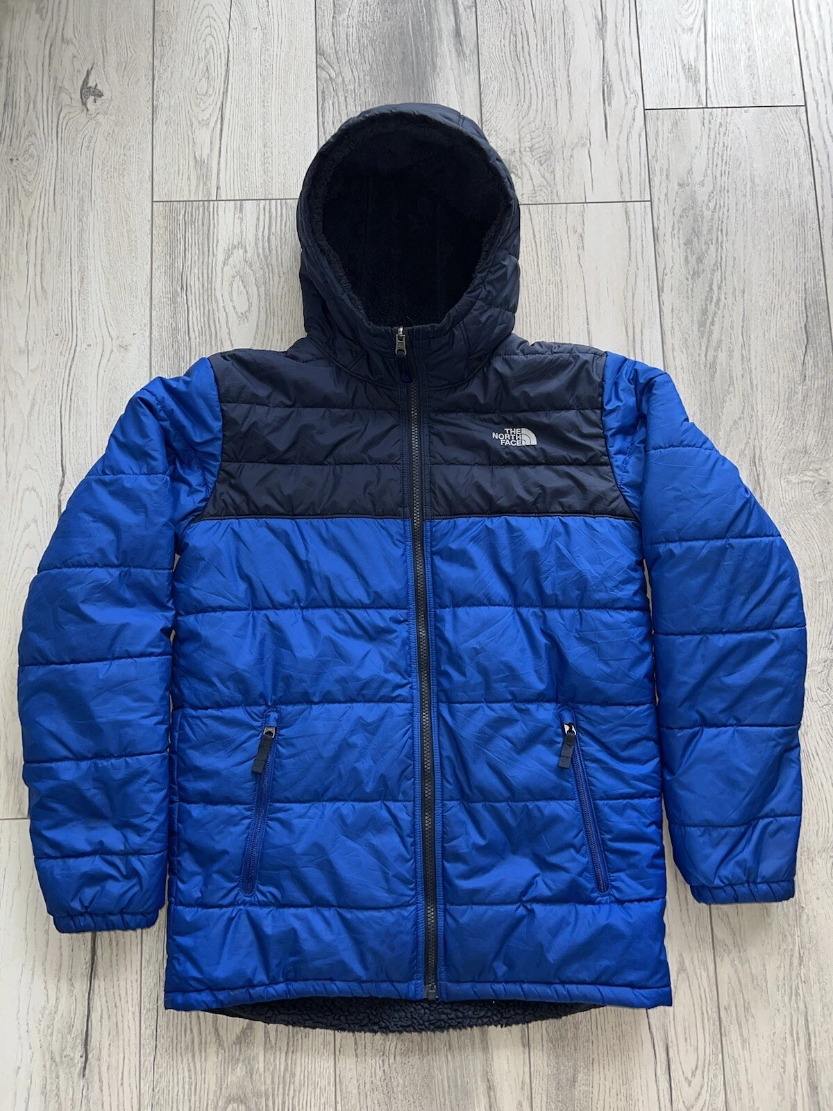 The North Face Alaska Puffer Navy Blue Jacket Synthetic Fabric |Size S| RRP-£210