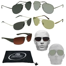 Mens Big & Tall Sunglasses Extra Large XL Wide Fit Metal Frame Big Head Glasses