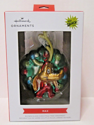 NEW Hallmark Ornament Dr. Seuss How The Grinch Stole Christmas Max in Wreath B40