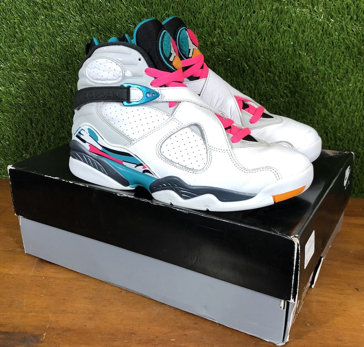 Nike Air Jordan 8 VIII South Beach White Men Size 9 Retro Nike Air Jordan 8 VIII South Beach White Men Size 9 Retro