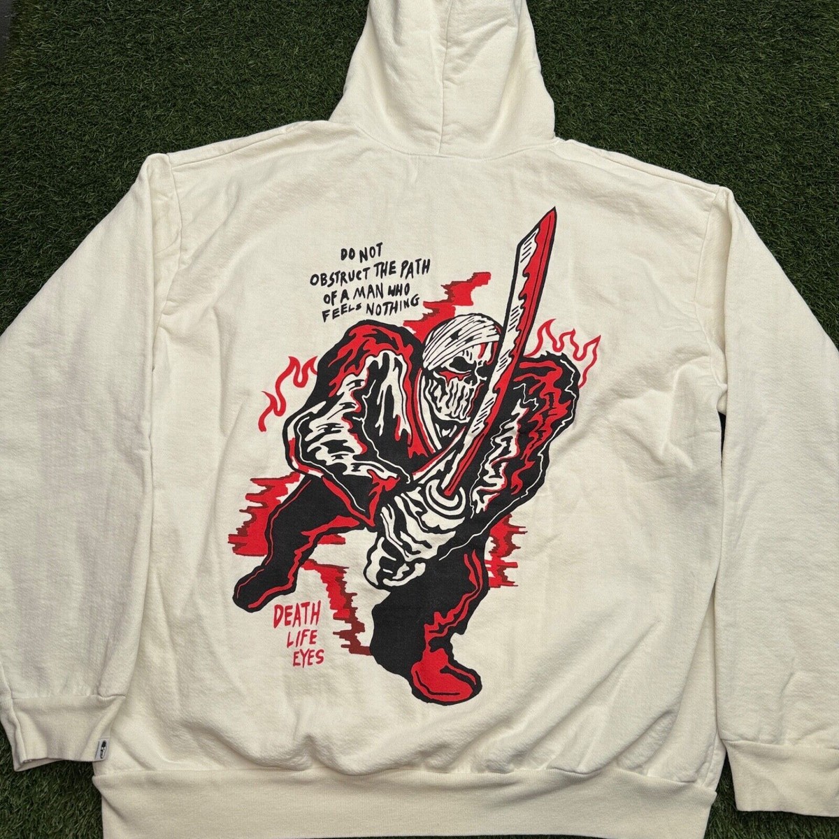 Warren Lotas Skeleton Knight Hoodie Skull Mens 2XL XXL White Full 