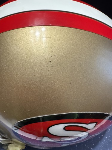 Replica casco medio giovanile vintage anni 90 NFL San Francisco 49ers Riddell full size - Foto 13 di 17