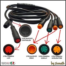 CAVO PROLUNGA PER CENTRALINA EBIKE BICI BICICLETTA ELETTRICA MONOPATTINO 1T5