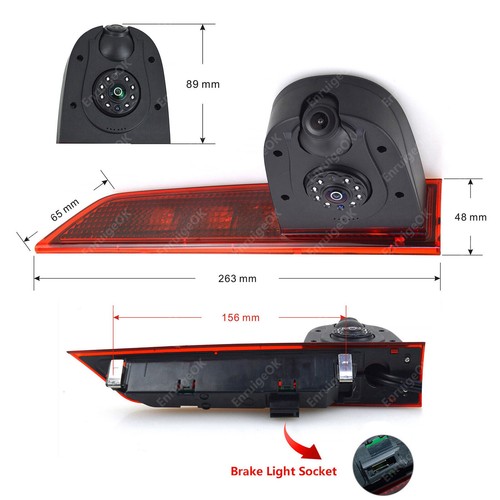 Brake Light Reverse Camera Kit for Ford Transit Custom 2016-Present Barn Doors - Picture 8 of 23