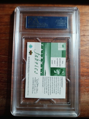 2002 Upper Deck Phil Mickelson Fairway Fabrics PSA 8 - Picture 3 of 3
