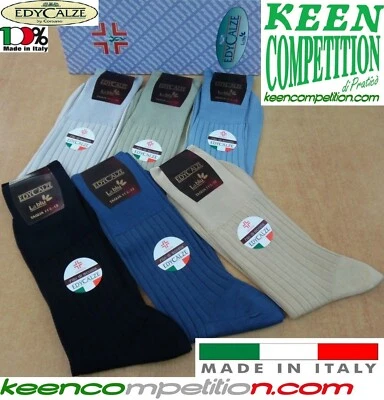 6 PAIA EDY CALZE CORTE SANITARIE UOMO FILOSCOZIA CALZINI COTONE FILO DI SCOZIA