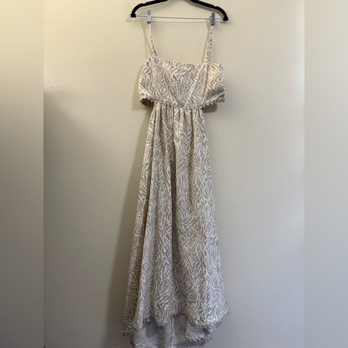 NWT Rachel Parcell Cutout Midi Dress in Cream and Khaki - 12 - Picture 13 of 13
