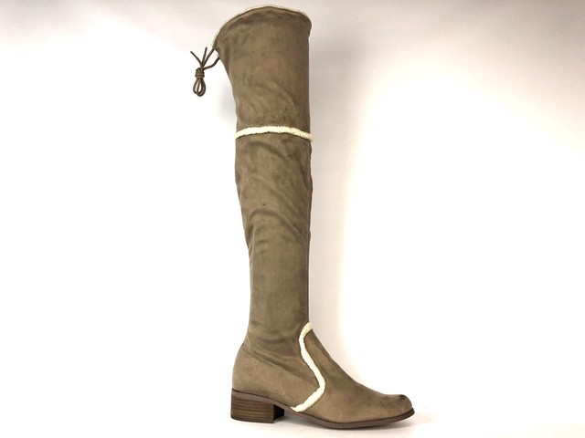 Charles by Charles David Women's Tan Faux Fur Gunter Over-The-Knee Boot Size 9.5 | eBay