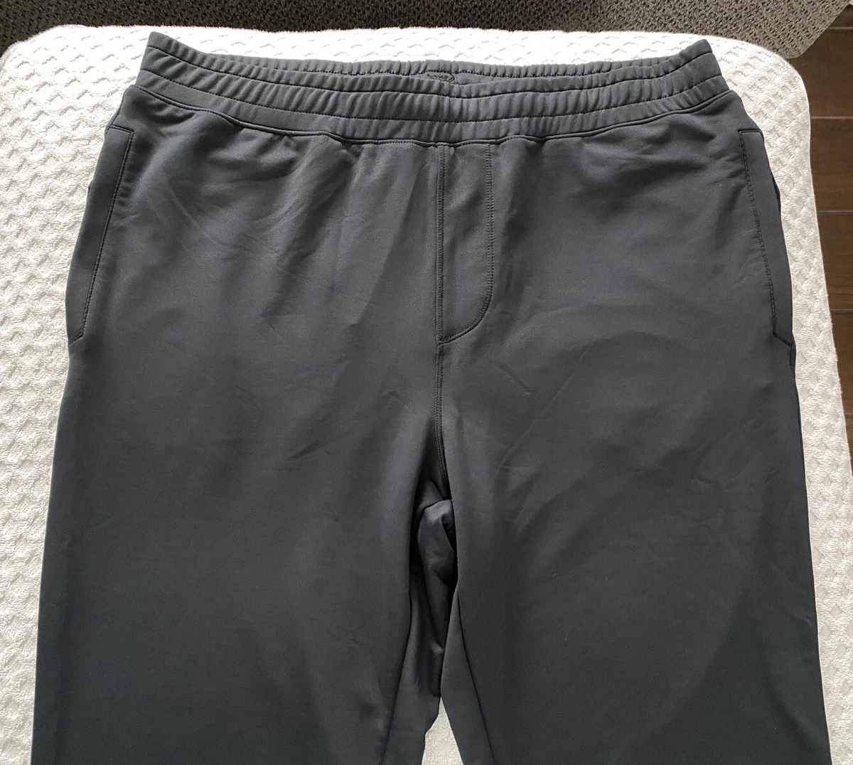 Rhone Micro Terry Track Pant Black Large Discontinued Style Tapered Athletic Leg
