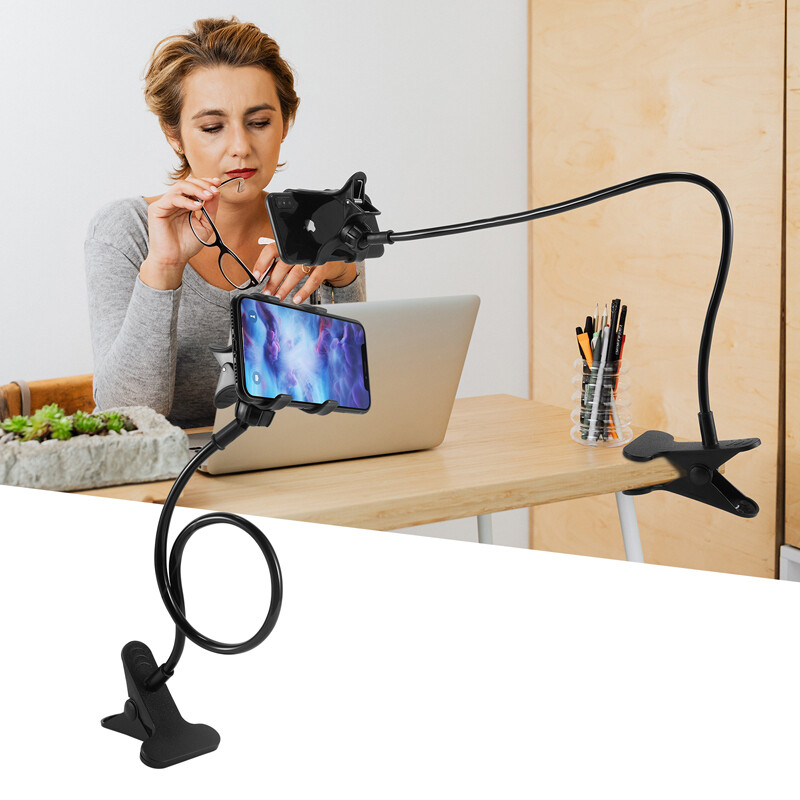 Soporte Clip Para Teléfono Celular Abrazadera Cuello De Cisne