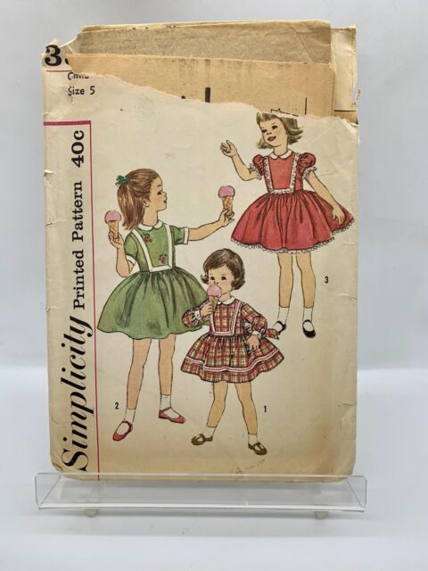 Vintage Simplicity 3564 Child’s One-Piece Dress Pattern Size 5