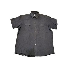 Wrangler Western Shirt Size 2XL Pearl Snap Plaid Short Sleeve Cowboy Mens Top
