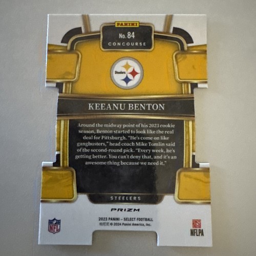2023 Panini Select Concourse #84 Keeanu Benton (RC) Red/Blue Die Cut - Picture 2 of 2