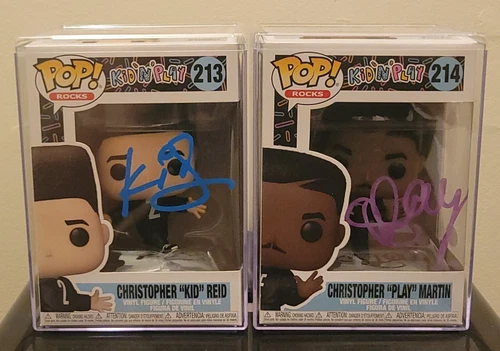 HOUSE PARTY Kid N Play Autographed Signed Funko Pop Set w/ Hard Cases JSA COA 
