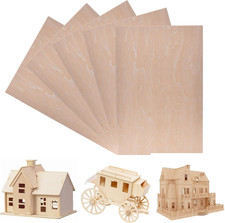 5 Pack 300X200X1.5Mm Basswood Plywood Thin Wood Sheets for Craft DIY Project