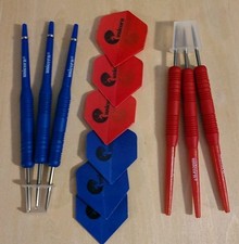 unicorn darts steel tips set - Blue  Red Sets 3 Darts Each