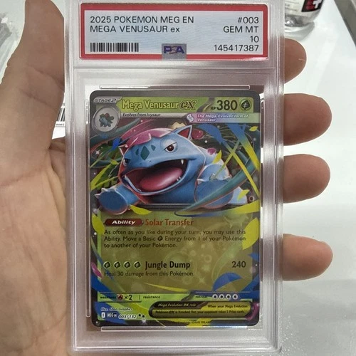 2025 Pokemon Meg En Mega Venusaur Ex #3 PSA 10 GEM MT