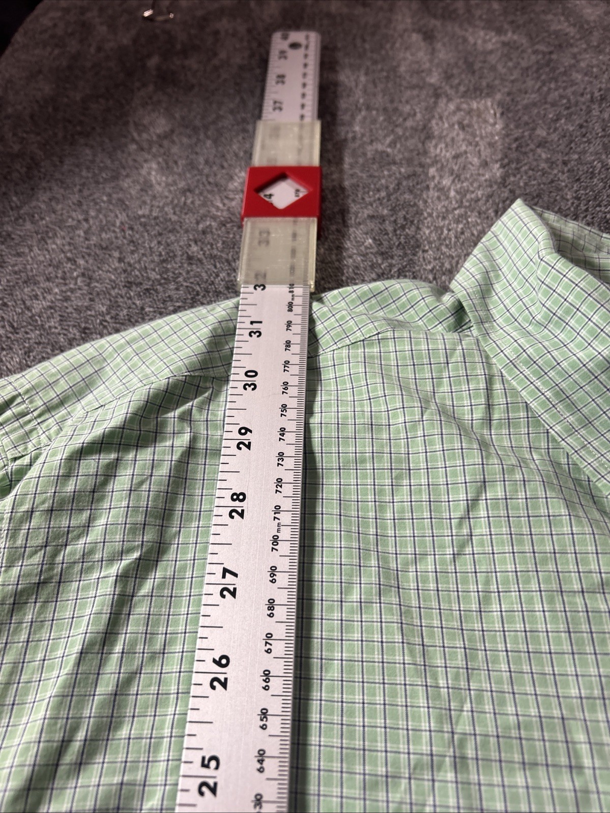 Polo Ralph Lauren Blake camicia uomo XL verde a quadri manica corta abbottonata pony