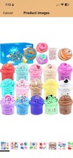 PARTYFORU Slime Butter Slime Kit Assorted Colors Cupcake Tubs with Charms
