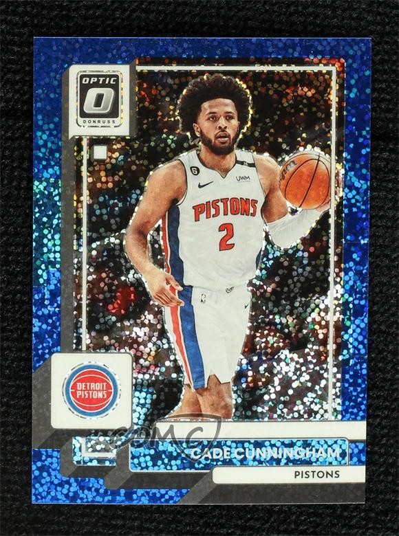 2022-23 Panini Donruss Optic Blue Sparkle Prizm 155/180 Cade Cunningham #92 0g4t