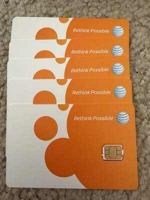 AT&T MICRO SIM Card 3FF   GSM 4G LTE   OEM Genuine NEW   USPS TRACKING