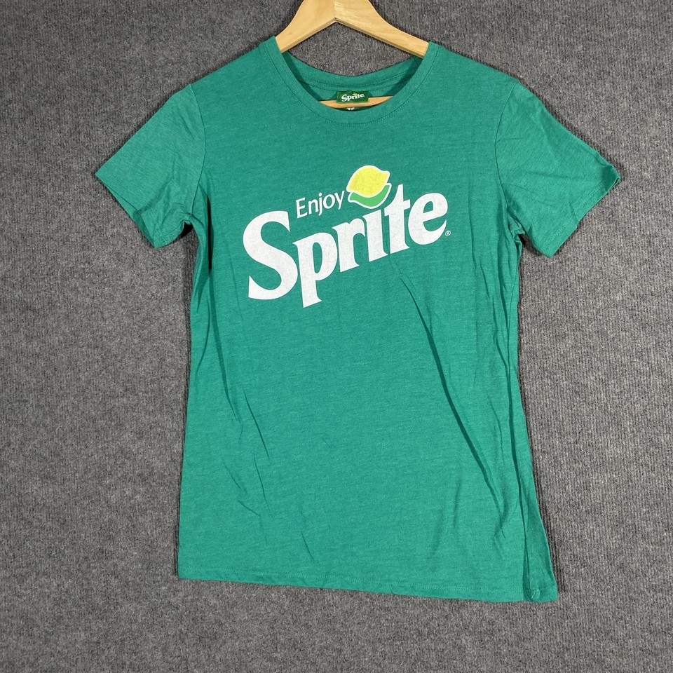 Sprite Shirt Womens XS Green Enjoy Sprite Graphic Tee Relaxed Fit Summer Casual